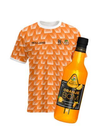 Combideal Oranje shirt – Maat L + Oranje bom shot